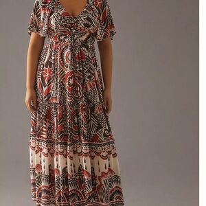 Anthropologie tiered maxi dress. Size 2X.